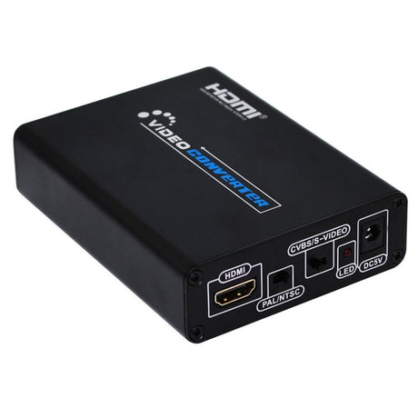 Hjemix | HDMI til Composite / AV S-Video Converter RCA CVBS/L/R Video Converter Adapter, EU Plugg