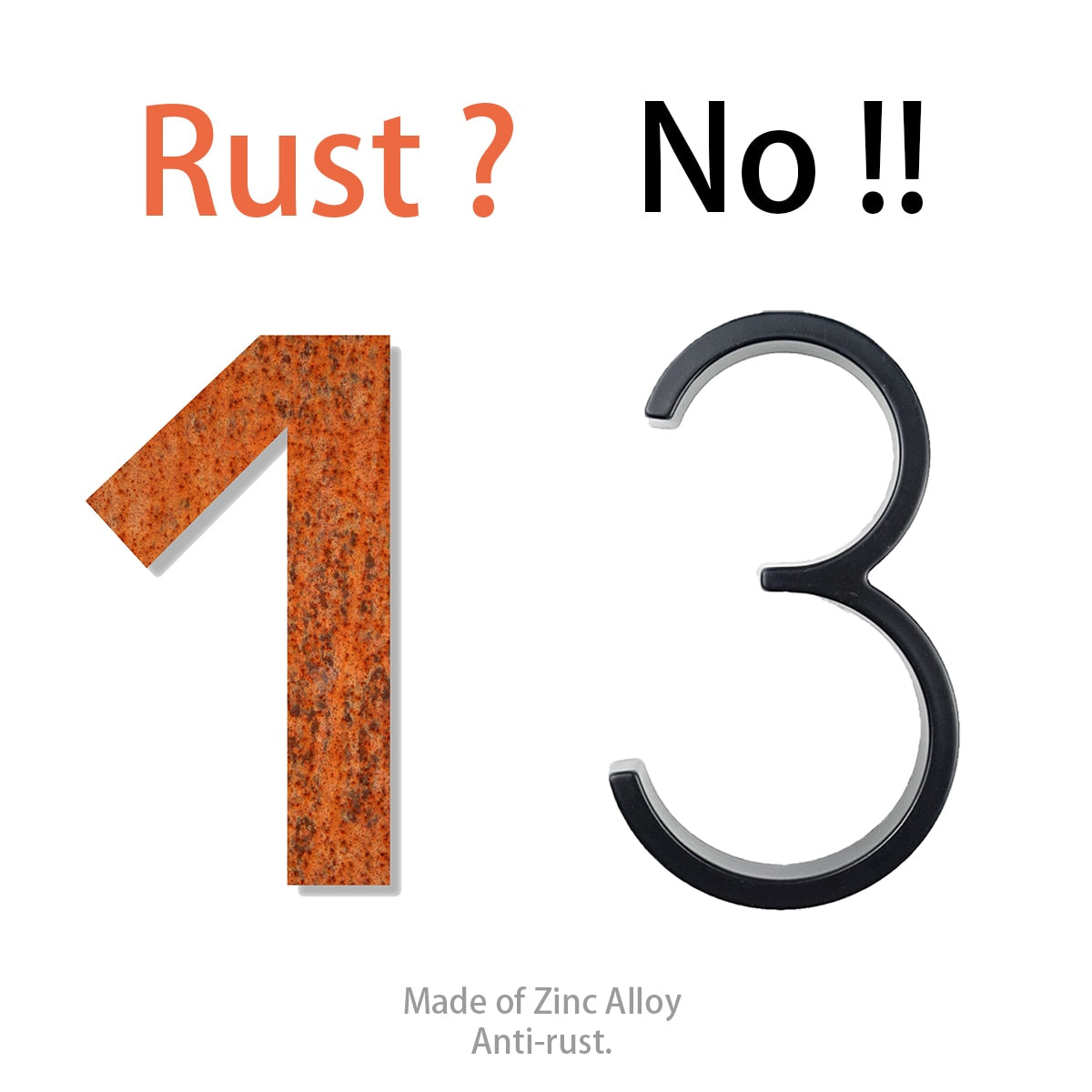 Hjemix | Stor moderne metall husnummer adresse tilbehør