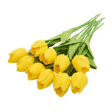 Hjemix | Kunstig Blomsterbukett med Tulipaner, Dekorasjon (10 Stykker)