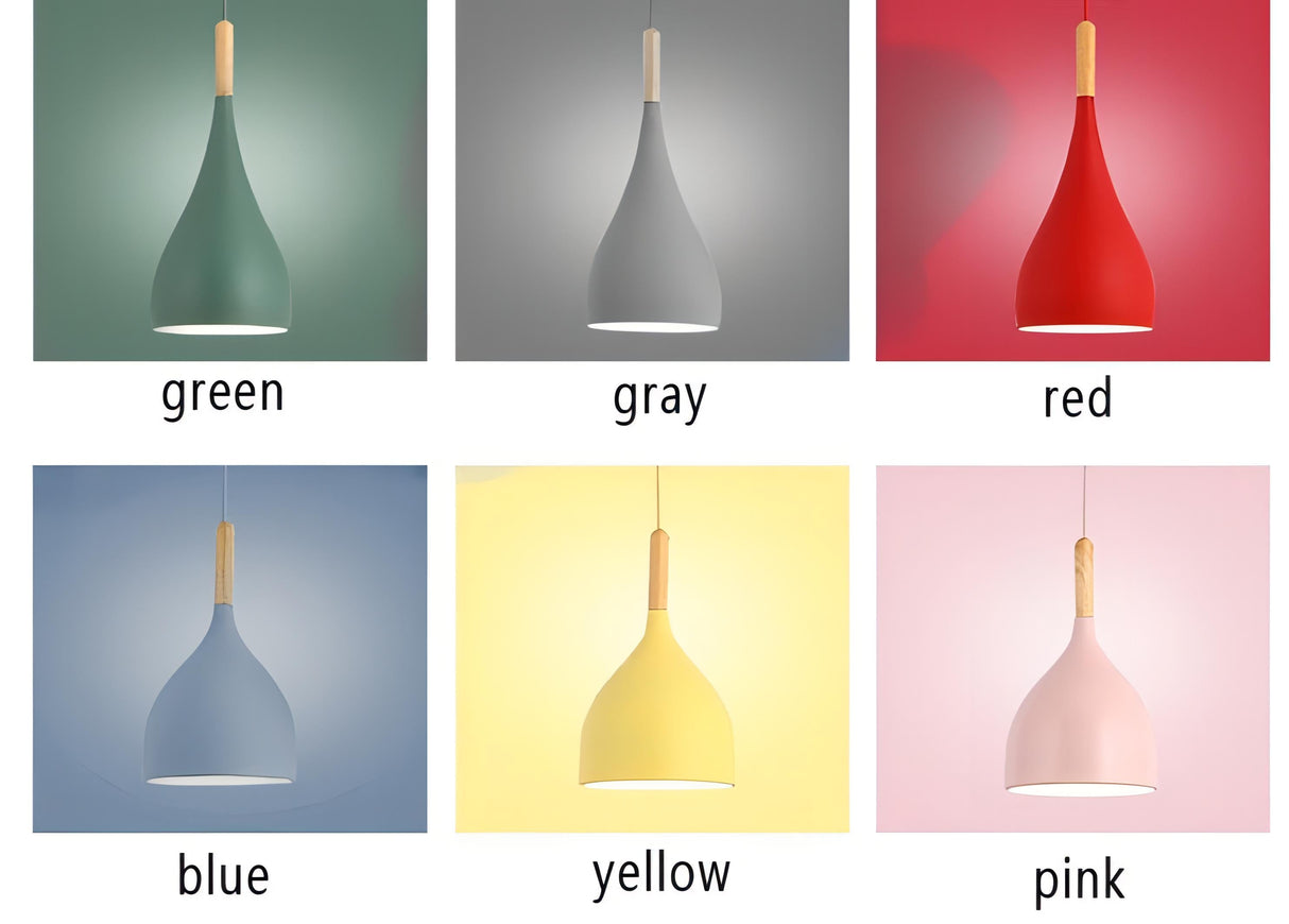 Hjemix | Talon - Moderne dråpeformet tre pendellampe Skandinavisk taklampe