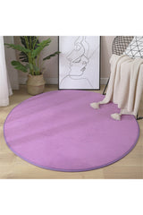 Myk, rund teppe med korallmønster