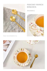 Hjemix | Elegant Bone China Porcelain Coffee Cup - Luksuriøs og Unik Design