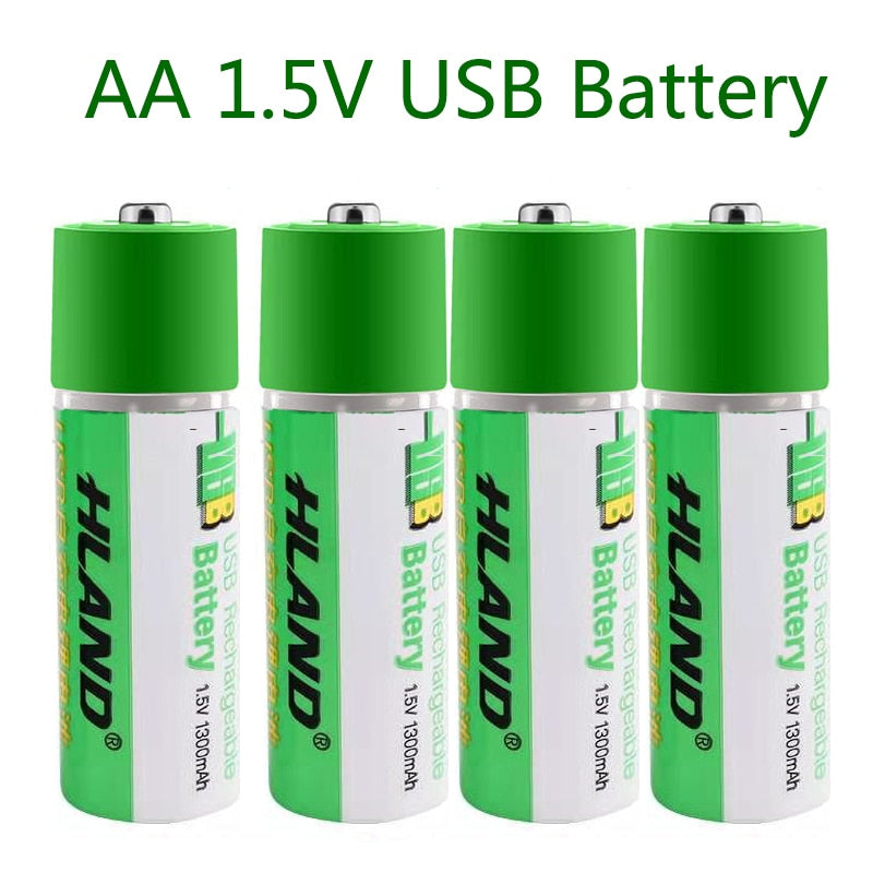 Hjemix | 2 deler USB oppladbart batteri