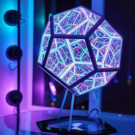 Hjemix Infinite Dodecahedron Color Art Light Usb Charging Decorative Lamp Home Desktop Decoration Aesthetic Room Decor