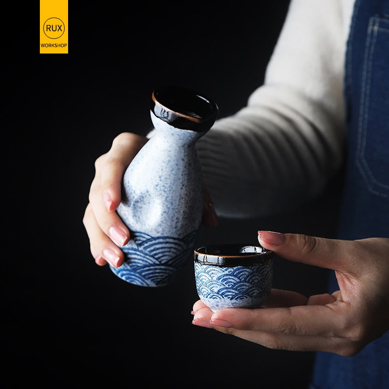 Hjemix | Sakevin i japansk stil, varmt kinesisk vinsett, hjemmelaget keramisk sakevinsett for damer