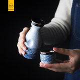 Hjemix | Sakevin i japansk stil, varmt kinesisk vinsett, hjemmelaget keramisk sakevinsett for damer