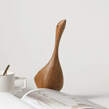 Hjemix | Nordiske Tre Gås Figurer Abstrakt Teak Tre Skulptur Kjærleikpar Figurer Naturlige Dyre Ornamenter for Hjemdekorasjon