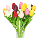 Hjemix | Kunstig Blomsterbukett med Tulipaner, Dekorasjon (10 Stykker)