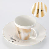 Hjemix | Kreativ dynamisk SLR kopp Leopard anamorfisk zebra kopp Luycho kaffe te kopp sett med underlag 90ml-225ml