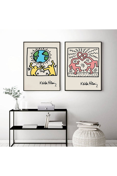 Hjemix | Keith Haring Inspirert Lerretskunst