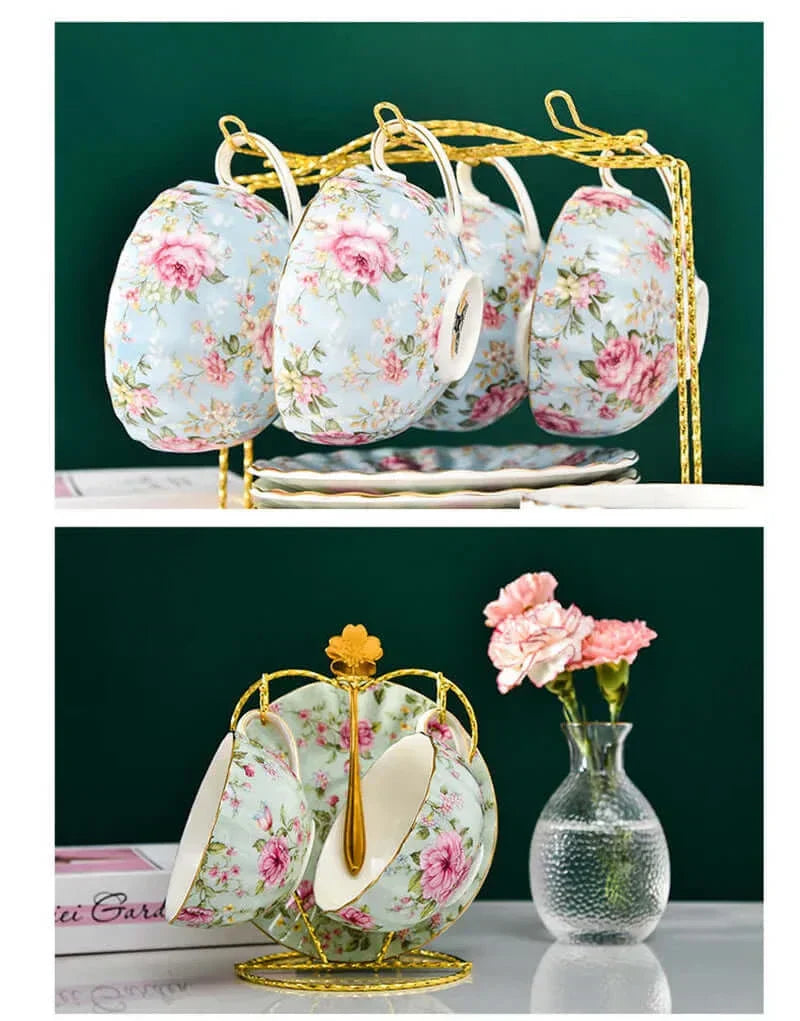 Hjemix | Elegant Bone China Porcelain Coffee Cup - Luksuriøs og Unik Design