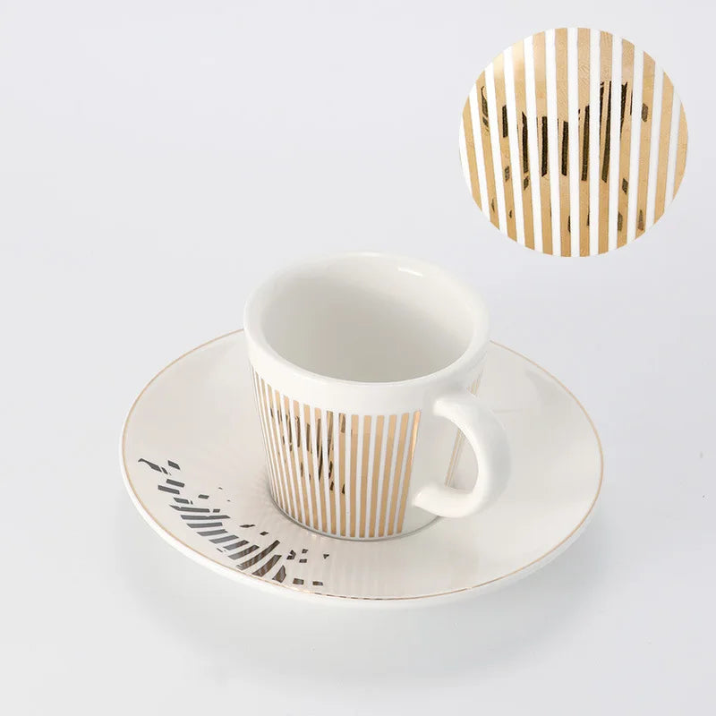 Hjemix | Kreativ dynamisk SLR kopp Leopard anamorfisk zebra kopp Luycho kaffe te kopp sett med underlag 90ml-225ml