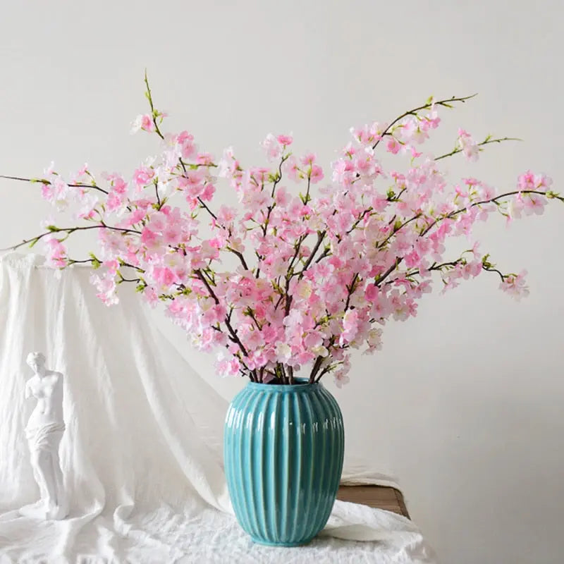 Hjemix | Kunstig Kirsebærblomst Gren - 109 cm Silke blomster