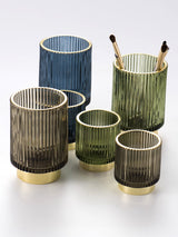 Hjemix | Elise Gullfolie Glass Makeup Halter & Organizer