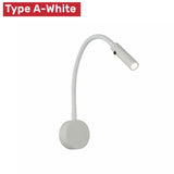 Hjemix | Moderne Fleksibel LED Leselampe med Bryter for Soverom og Studie - 1W/3W