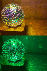 Hjemix | Nattlys Stjernete Himmel Stjerne Hjerte Fargerik Atmosfære Multiple USB Bordlampe Ball Hjem Soverom Dekorasjon Julegave