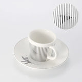 Hjemix | Kreativ dynamisk SLR kopp Leopard anamorfisk zebra kopp Luycho kaffe te kopp sett med underlag 90ml-225ml
