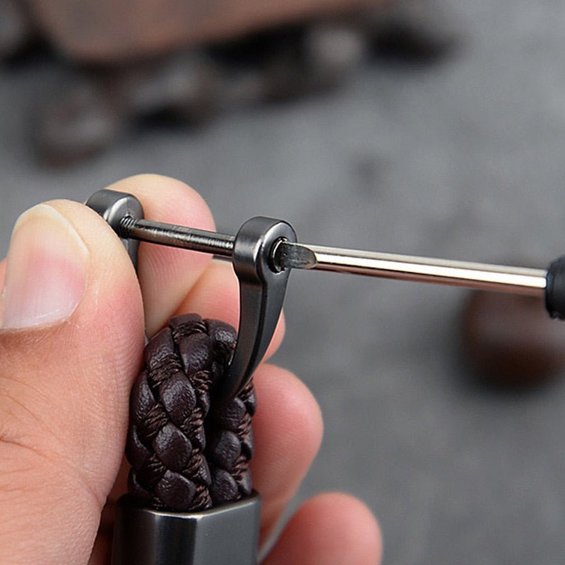 Hjemix | Flettet løkke nøkkelring for bilnøkler