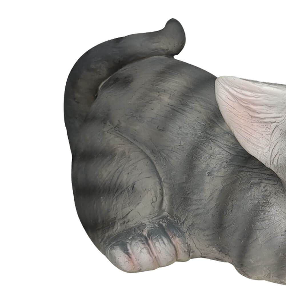 Hjemix | SolarPurr Hagebelysning | LED Katt Figur med Sommerfugl | Soldrevet | Værbestandig | Utendørs Dekorasjon