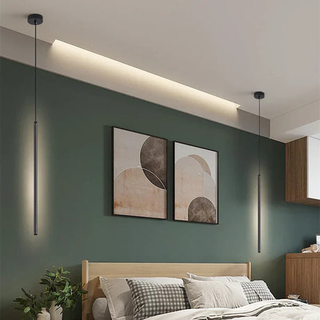 Hjemix | Nordisk LED Pendellampe: Minimalistisk design med kreative linjer, perfekt for soverommet, spiseområde
