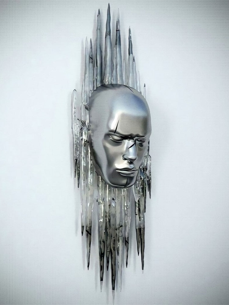 Hjemix | Metallfigur Statuer Stiler Abstrakt Lærred Maleri Par Veggkunst Kjærlighet Skulptur Plakat Trykk Hjemmedekorasjon Stue Gaver