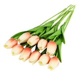 Hjemix | Kunstig Blomsterbukett med Tulipaner, Dekorasjon (10 Stykker)