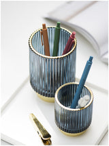 Hjemix | Elise Gullfolie Glass Makeup Halter & Organizer