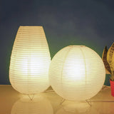 Hjemix | Japansk Wabi-Sabi Stil Rispapir Sylinderlampe