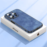 Hjemix | Høykvalitets lær iPhone-deksel med sjokkbeskyttende kamerabeskyttelsesveske | MagSafe-deksel for Apple iPhone 15/14/13 Pro Max Plus | Armor-deksel til telefon