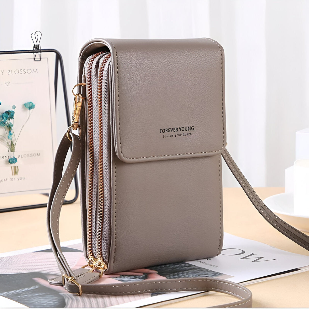 Hjemix | Carry - Stilig Crossbody Lommebok & Telefon Holder Bag