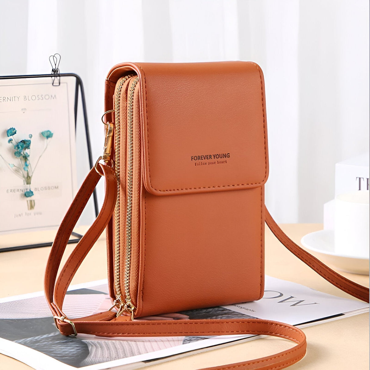 Hjemix | Carry - Stilig Crossbody Lommebok & Telefon Holder Bag
