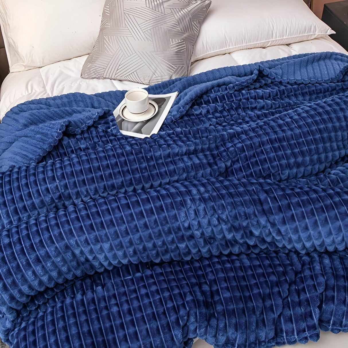 Hjemix | EliteWave Plaid - Ultrafluffy strukturert koralfleece teppe