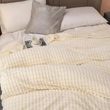 Hjemix | EliteWave Plaid - Ultrafluffy strukturert koralfleece teppe