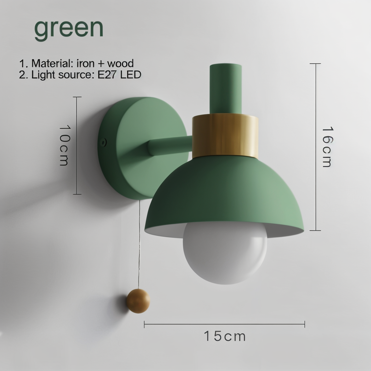 Hjemix | Vegglampe - Macaron - Moderne Design - Innendørs Belysning