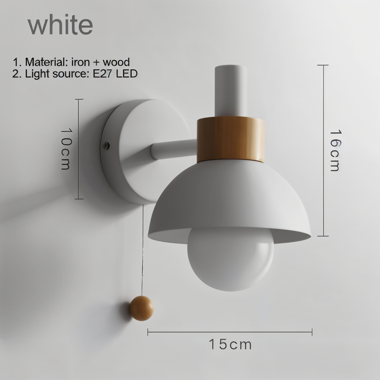 Hjemix | Vegglampe - Macaron - Moderne Design - Innendørs Belysning