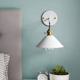 Hjemix | Retro Vintage Vegglampe - Vintage-inspirert Kjegle Metall Vegglampe