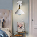 Hjemix | Retro Vintage Vegglampe - Vintage-inspirert Kjegle Metall Vegglampe