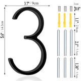 Hjemix | Svart Full House Number - Husnummer Moderne - Husnummer Skilt