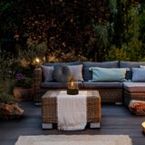 Hjemix | SleekFlame - Stilig svart metallbase bordbålpentagon