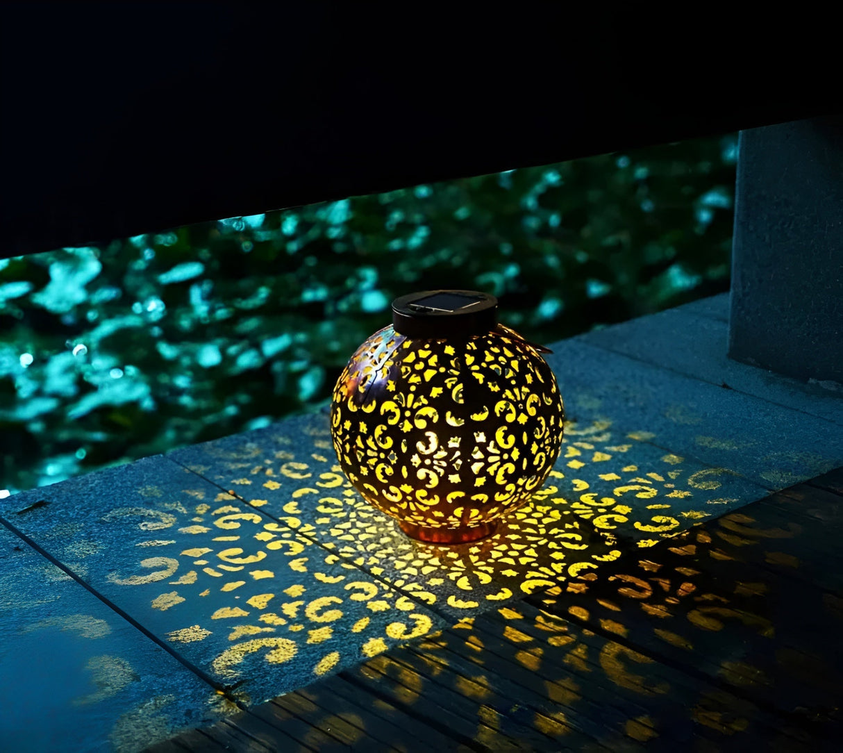 Hjemix | SolarGlow - Vintage solcelledrevet utendørslys - Vanntett utendørslys