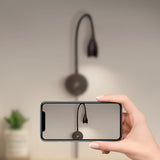 Hjemix | TouchGlow - 2-i-1-Swan-neck vegglampe med USB-lader for koselige lese kvelder