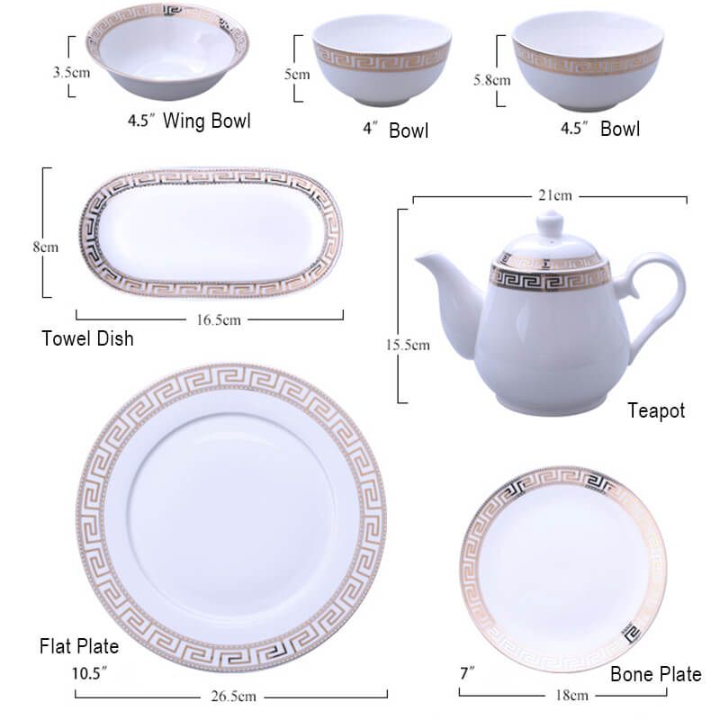 Hjemix | Luksus Keramikk Fat Sett