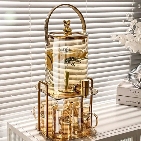 Hjemix | Glass juice dispenser with 4 cups