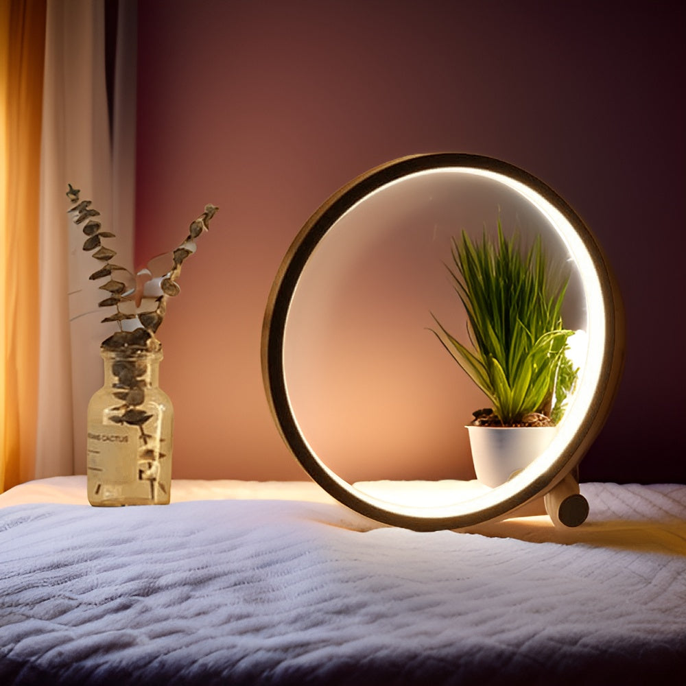 Hjemix | LED Minimalist Dimmbar Rund Bordlampe - RumiLight