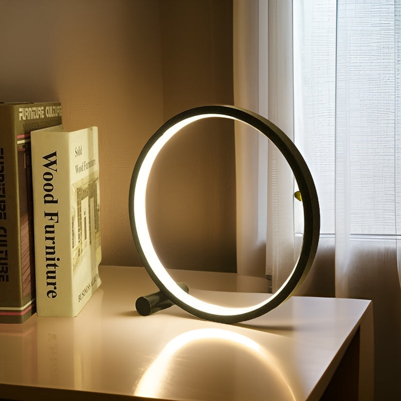Hjemix | LED Minimalist Dimmbar Rund Bordlampe - RumiLight