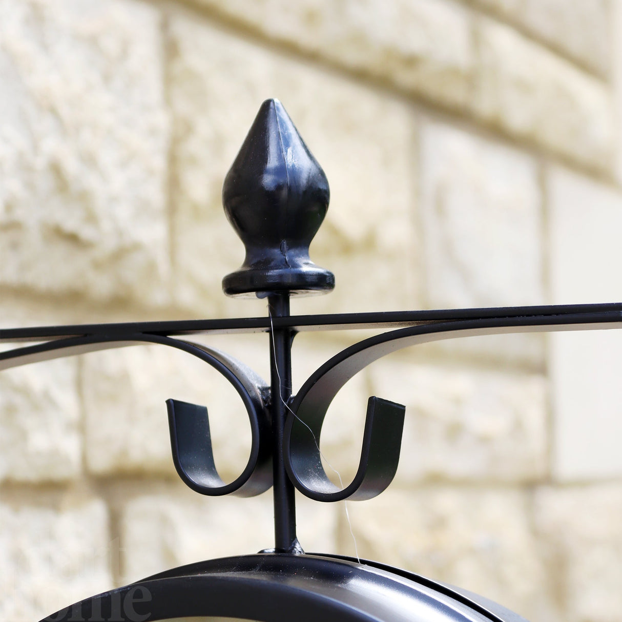 Hjemix | Svart Dobbeltsidig Jernbane Utendørsklokke