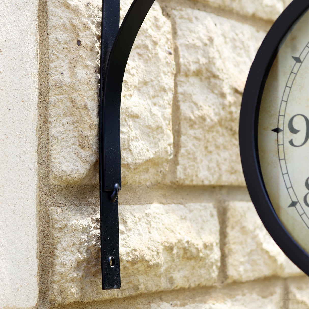 Hjemix | Svart Dobbeltsidig Jernbane Utendørsklokke