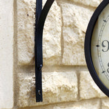 Hjemix | Svart Dobbeltsidig Jernbane Utendørsklokke