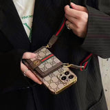 Hjemix | Luksusmerkeetui for iPhone med skulderveske