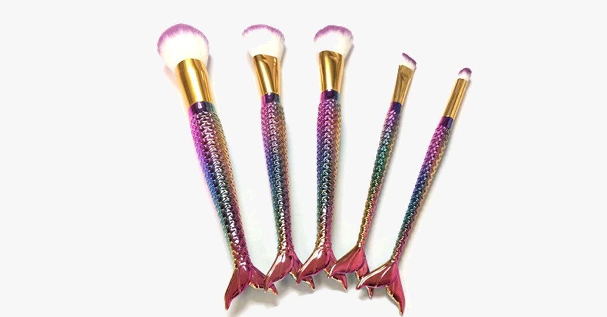 Hjemix | Havfruebørstesett med 5 Børster - Gir deg utseendet du ønsker!